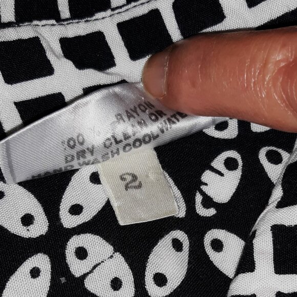 WE BE BOP Button Up Oversized Tunic Top Patchwork Wearable Art Plus Size 2 - Picture 8 of 9